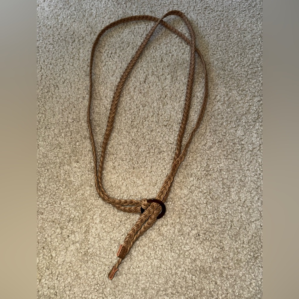 Women’s Double Braided Tan Rope Belt
